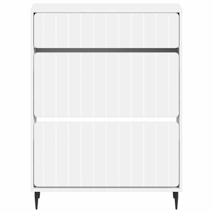 Skoskåp ZWOLLE 78 x 24 x 103 cm Konstruerat trä Vit