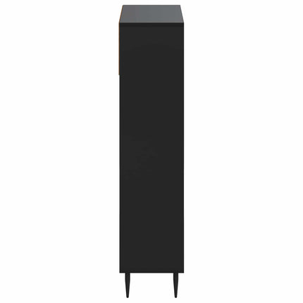 Skoskåp ZWOLLE 78 x 24 x 103 cm Konstruerat trä Svart