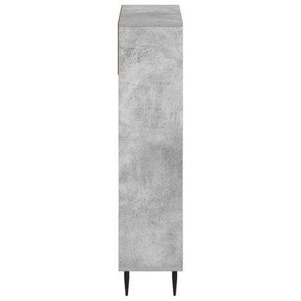 Skoskåp ZWOLLE 78 x 24 x 103 cm Konstruerat trä Betonggrå