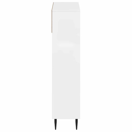 Skoskåp ZWOLLE 78 x 24 x 103 cm Konstruerat trä Vit högglans