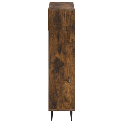 Skoskåp ZWOLLE 78 x 24 x 103 cm Konstruerat trä Rökt ek