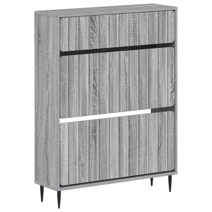 Skoskåp ZWOLLE 78 x 24 x 103 cm Konstruerat trä Grå Sonoma