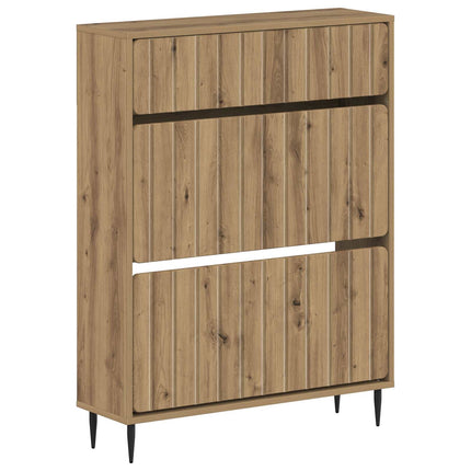 Skoskåp ZWOLLE 78 x 24 x 103 cm Konstruerat trä Artisan-ek