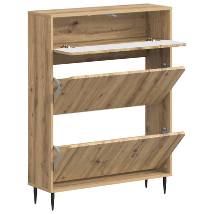 Skoskåp ZWOLLE 78 x 24 x 103 cm Konstruerat trä Artisan-ek