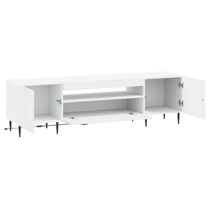 LED TV-skåp Vit Konstruerat trä