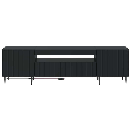 LED TV-skåp Svart Konstruerat trä