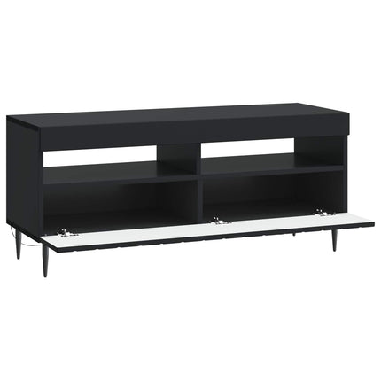 LED TV-skåp Svart Konstruerat trä