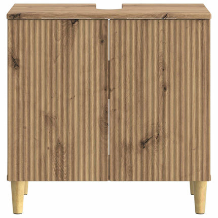 Badrumsskåp med handfat ARNHEM Artisan-ek 59,5 x 31,5 x 59 cm