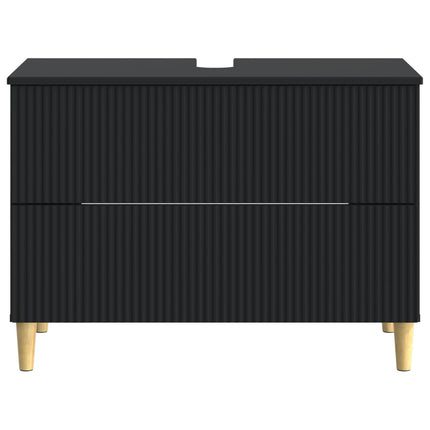 Badrumsskåp med handfat ARNHEM Svart 82 x 41 x 59 cm