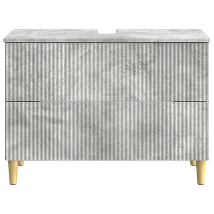Badrumsskåp med handfat ARNHEM Betonggrå 82 x 41 x 59 cm