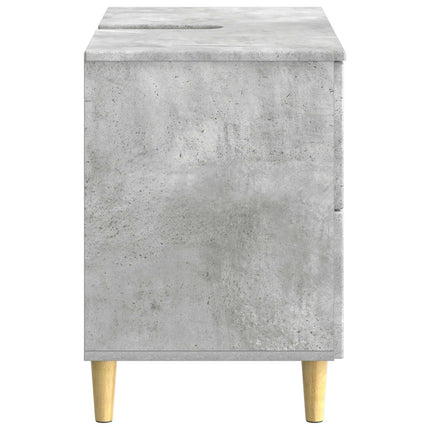Badrumsskåp med handfat ARNHEM Betonggrå 82 x 41 x 59 cm