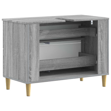 Badrumsskåp med handfat ARNHEM Grå Sonoma 82 x 41 x 59 cm