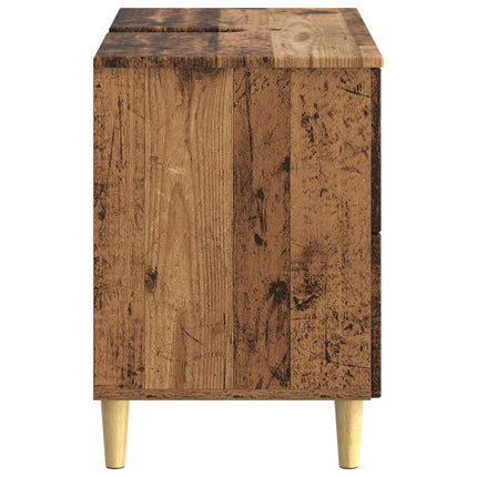 Badrumsskåp med handfat ARNHEM Gammalt trä 82 x 41 x 59 cm