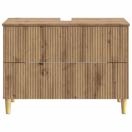 Badrumsskåp med handfat ARNHEM Artisan-ek 82 x 41 x 59 cm
