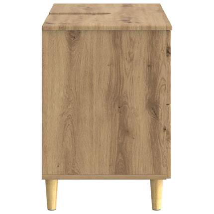Badrumsskåp med handfat ARNHEM Artisan-ek 82 x 41 x 59 cm