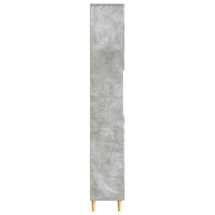 Badrumsskåp med Öppen Hylla ARNHEM Betonggrå 30 x 31 x 190 cm