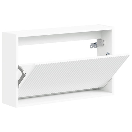 Väggmonterad skoskåp ARNHEM 71 x 17 x 43 cm Konstruerat trä Vit