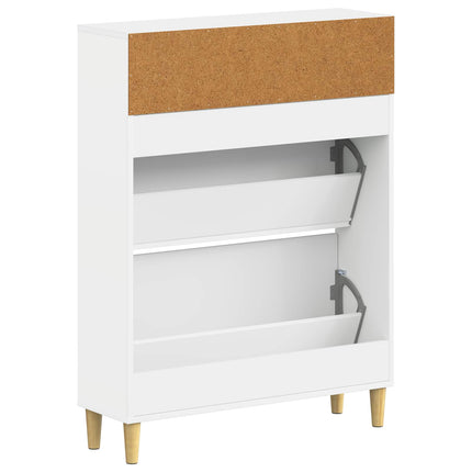 Skoskåp ARNHEM 78 x 24 x 103 cm Konstruerat trä Vit