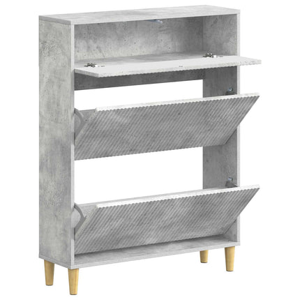Skoskåp ARNHEM 78 x 24 x 103 cm Konstruerat trä Betonggrå