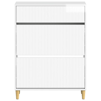 Skoskåp ARNHEM 78 x 24 x 103 cm Konstruerat trä Vit högglans