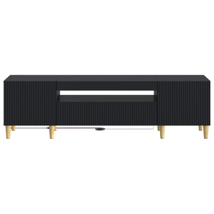 LED TV-skåp Svart Konstruerat trä