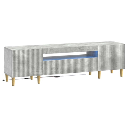 LED TV-skåp Betonggrå Konstruerat trä