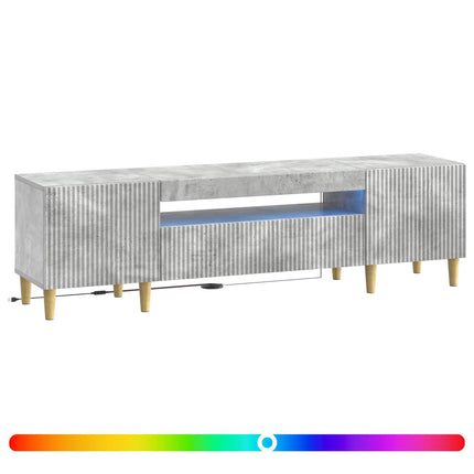 LED TV-skåp Betonggrå Konstruerat trä