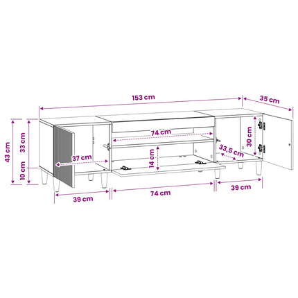 LED TV-skåp Artisan-ek Konstruerat trä