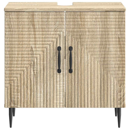 Badrumsskåp med handfat HAARLEM Sonoma-ek 59,5 x 31,5 x 59 cm