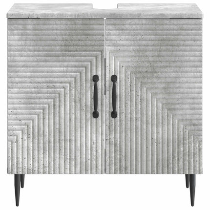 Badrumsskåp med handfat HAARLEM Betonggrå 59,5 x 31,5 x 59 cm