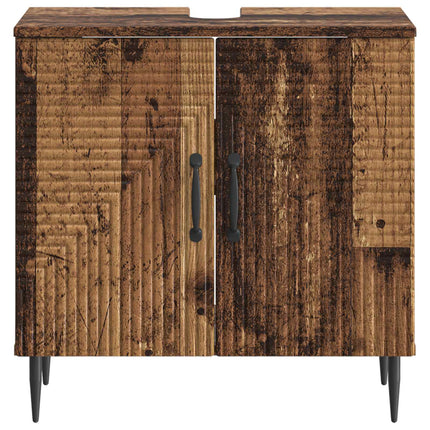 Badrumsskåp med handfat HAARLEM Gammalt trä 59,5 x 31,5 x 59 cm