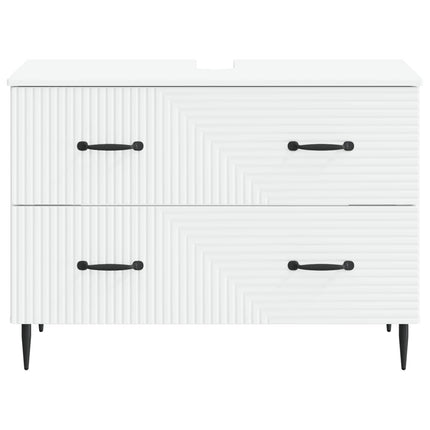 Badrumsskåp med handfat HAARLEM Vit 82 x 41 x 58,5 cm
