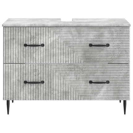 Badrumsskåp med handfat HAARLEM Betonggrå 82 x 41 x 58,5 cm