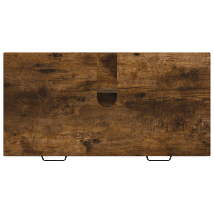 Badrumsskåp med handfat HAARLEM Rökt ek 82 x 41 x 58,5 cm