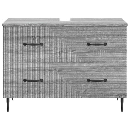 Badrumsskåp med handfat HAARLEM Grå Sonoma 82 x 41 x 58,5 cm