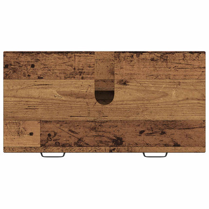 Badrumsskåp med handfat HAARLEM Gammalt trä 82 x 41 x 58,5 cm