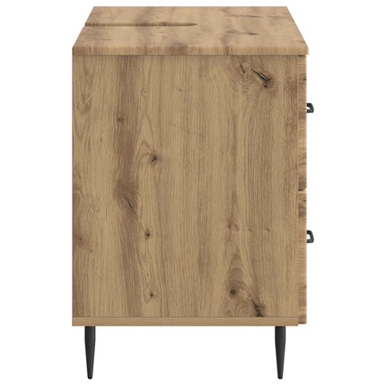 Badrumsskåp med handfat HAARLEM Artisan-ek 82 x 41 x 58,5 cm