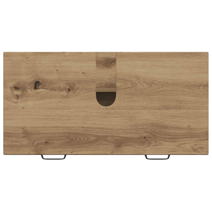 Badrumsskåp med handfat HAARLEM Artisan-ek 82 x 41 x 58,5 cm