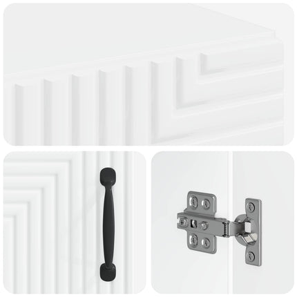 Badrumsskrubb HAARLEM Vit 30 x 31 x 80 cm Konstruerat trä