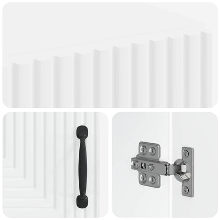 Badrumsskrubb HAARLEM Vit 59,5 x 31 x 80 cm Konstruerat trä