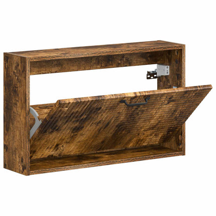 Väggmonterad skoskåp HAARLEM 71 x 17 x 43 cm Konstruerat trä