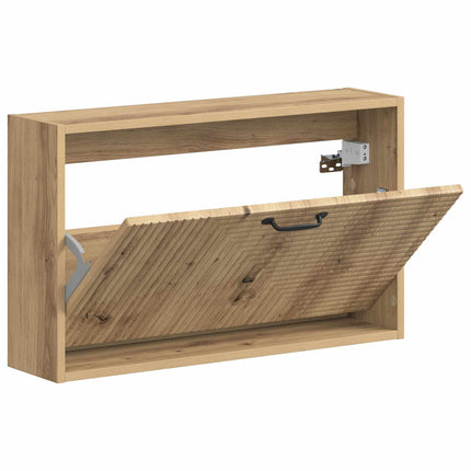 Väggmonterad skoskåp HAARLEM 71 x 17 x 43 cm Konstruerat trä
