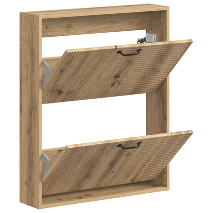 Väggmonterad skoskåp HAARLEM 71 x 17 x 86 cm Konstruerat trä