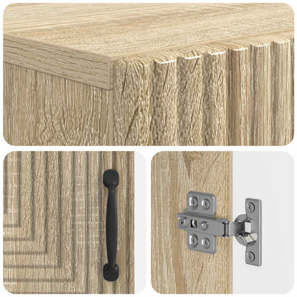 Skoskåp HAARLEM 59,5 x 39,5 x 89,5 cm Konstruerat trä Sonoma-ek