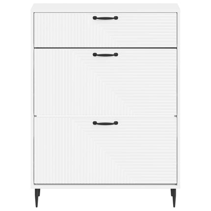 Skoskåp HAARLEM 78 x 24 x 103 cm Konstruerat trä Vit