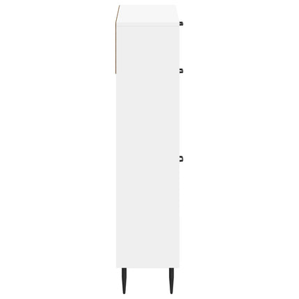 Skoskåp HAARLEM 78 x 24 x 103 cm Konstruerat trä Vit