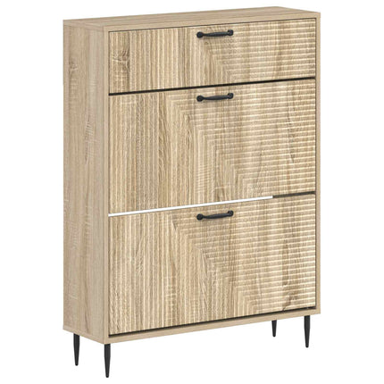 Skoskåp HAARLEM 78 x 24 x 103 cm Konstruerat trä Sonoma-ek