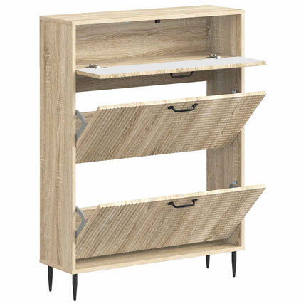 Skoskåp HAARLEM 78 x 24 x 103 cm Konstruerat trä Sonoma-ek