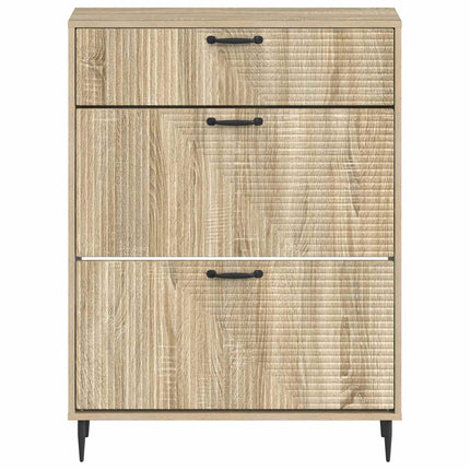 Skoskåp HAARLEM 78 x 24 x 103 cm Konstruerat trä Sonoma-ek