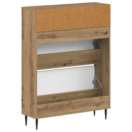 Skoskåp HAARLEM 78 x 24 x 103 cm Konstruerat trä Artisan-ek